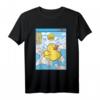 Surfende Gummiente in japanischen Wellen - Kawaii Vaporwave Anime T-Shirt im Retro 90er-Jahre Stil für Anime- und Japan-Fans
