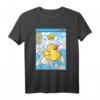 Surfende Gummiente in japanischen Wellen - Kawaii Vaporwave Anime T-Shirt im Retro 90er-Jahre Stil für Anime- und Japan-Fans