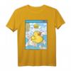 Surfende Gummiente in japanischen Wellen - Kawaii Vaporwave Anime T-Shirt im Retro 90er-Jahre Stil für Anime- und Japan-Fans