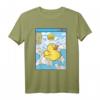 Surfende Gummiente in japanischen Wellen - Kawaii Vaporwave Anime T-Shirt im Retro 90er-Jahre Stil für Anime- und Japan-Fans