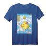 Surfende Gummiente in japanischen Wellen - Kawaii Vaporwave Anime T-Shirt im Retro 90er-Jahre Stil für Anime- und Japan-Fans