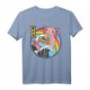 Kawaii Anime Vaporwave Axolotl Ramen T-Shirt mit Kanagawa Wave - Retro-Design im 90er Jahre Stil für Manga und Japan Kultur Fans