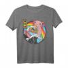 Kawaii Anime Vaporwave Axolotl Ramen T-Shirt mit Kanagawa Wave - Retro-Design im 90er Jahre Stil für Manga und Japan Kultur Fans