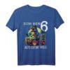 Kinder Jungen Geburtstag T-Shirt mit Dino und Monstertruck - Perfektes Geschenk für 6-Jährige zum Geburtstag