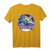 HapKitten Dinosaurier Scene T-Shirt in Retro-Design - Offiziell lizenziert, perfekt für Dinosaurier-Fans und Geburtstagsfeiern
