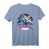 HapKitten Dinosaurier Scene T-Shirt in Retro-Design - Offiziell lizenziert, perfekt für Dinosaurier-Fans und Geburtstagsfeiern