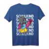 Kinder Schulkind 2023 Dinosaurier Mädchen mit pinker Schultüte T-Shirt - Lustiges Einschulungsgeschenk für den ersten Schultag in der 1. Klasse