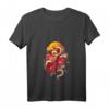 Damen Japanische Schlangen- und Blumentattoo-Kunst T-Shirt mit V-Ausschnitt – Perfektes Geschenk für Tattoo- und Kunstliebhaberinnen
