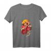 Damen Japanische Schlangen- und Blumentattoo-Kunst T-Shirt mit V-Ausschnitt – Perfektes Geschenk für Tattoo- und Kunstliebhaberinnen