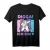 Kinder Digga! Ich bin 9 - Einhorn T-Shirt zum 9. Geburtstag für Mädchen mit lustigem Spruch