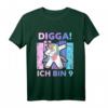 Kinder Digga! Ich bin 9 - Einhorn T-Shirt zum 9. Geburtstag für Mädchen mit lustigem Spruch