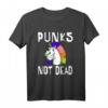 Punks Not Dead Punk Rock Einhorn T-Shirt – Lustiges Geschenk für Punk Musik Fans, Geburtstags- und Weihnachtsgeschenk für Punk- und Einhorn-Liebhaber