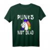Punks Not Dead Punk Rock Einhorn T-Shirt – Lustiges Geschenk für Punk Musik Fans, Geburtstags- und Weihnachtsgeschenk für Punk- und Einhorn-Liebhaber