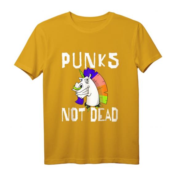 Punks Not Dead Punk Rock Einhorn T-Shirt – Lustiges Geschenk für Punk Musik Fans, Geburtstags- und Weihnachtsgeschenk für Punk- und Einhorn-Liebhaber