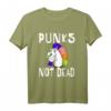 Punks Not Dead Punk Rock Einhorn T-Shirt – Lustiges Geschenk für Punk Musik Fans, Geburtstags- und Weihnachtsgeschenk für Punk- und Einhorn-Liebhaber