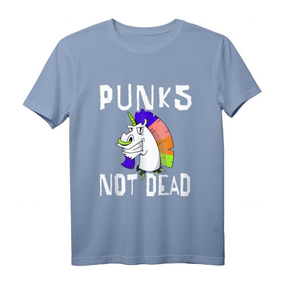 Punks Not Dead Punk Rock Einhorn T-Shirt – Lustiges Geschenk für Punk Musik Fans, Geburtstags- und Weihnachtsgeschenk für Punk- und Einhorn-Liebhaber