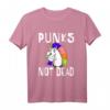 Punks Not Dead Punk Rock Einhorn T-Shirt – Lustiges Geschenk für Punk Musik Fans, Geburtstags- und Weihnachtsgeschenk für Punk- und Einhorn-Liebhaber