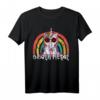 Lustiges Death Metal Rockmusik Design mit Einhorn Regenbogen T-Shirt – Buntes Statement für Metal- und Rock-Fans, Geschenk für Musiker & Freunde