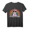 Lustiges Death Metal Rockmusik Design mit Einhorn Regenbogen T-Shirt – Buntes Statement für Metal- und Rock-Fans, Geschenk für Musiker & Freunde