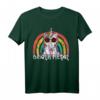 Lustiges Death Metal Rockmusik Design mit Einhorn Regenbogen T-Shirt – Buntes Statement für Metal- und Rock-Fans, Geschenk für Musiker & Freunde
