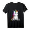 Einhorn Kinder T-Shirt mit buntem Haar - Lustiges Design für Einhorn Fans & Kindergeburtstag Geschenk