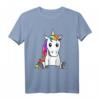 Einhorn Kinder T-Shirt mit buntem Haar - Lustiges Design für Einhorn Fans & Kindergeburtstag Geschenk