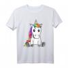 Einhorn Kinder T-Shirt mit buntem Haar - Lustiges Design für Einhorn Fans & Kindergeburtstag Geschenk