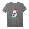Einhorn Schneemann Snownicorn Weihnachtsgeschenke T-Shirt – Lustiges Weihnachtsmotiv für Kinder und Einhorn Fans