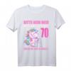 Bitte kein Neid gut aussehe 70. Geburtstag T-Shirt - Lustiges Einhorn Geschenk für 70 Jahre alte Männer & Frauen