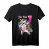 Kinder 7. Geburtstagsshirt mit Einhorn Design - Buntes Unicorn Party T-Shirt für Mädchen, Rainbow Dabbing Unicorn, Geschenk für kleine Geburtstagsfeen