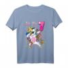 Kinder 7. Geburtstagsshirt mit Einhorn Design - Buntes Unicorn Party T-Shirt für Mädchen, Rainbow Dabbing Unicorn, Geschenk für kleine Geburtstagsfeen