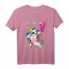 Kinder 7. Geburtstagsshirt mit Einhorn Design - Buntes Unicorn Party T-Shirt für Mädchen, Rainbow Dabbing Unicorn, Geschenk für kleine Geburtstagsfeen
