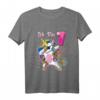 Kinder 7. Geburtstagsshirt mit Einhorn Design - Buntes Unicorn Party T-Shirt für Mädchen, Rainbow Dabbing Unicorn, Geschenk für kleine Geburtstagsfeen