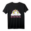 Heavy Metal Einhorn T-Shirt - Süßes Death Metal Unicorn mit Regenbogen für Fans von Rock, Punk und Festivals, perfektes Geschenk für Heavy Metal Enthusiasten