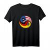 Deutschland & USA - Deutsch-Amerikanische Flagge Fahne T-Shirt für Doppelstaatsbürger, interkulturelle Partnerschaften und multikulturelle Familien