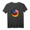 Deutschland & USA - Deutsch-Amerikanische Flagge Fahne T-Shirt für Doppelstaatsbürger, interkulturelle Partnerschaften und multikulturelle Familien
