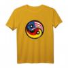 Deutschland & USA - Deutsch-Amerikanische Flagge Fahne T-Shirt für Doppelstaatsbürger, interkulturelle Partnerschaften und multikulturelle Familien