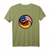 Deutschland & USA - Deutsch-Amerikanische Flagge Fahne T-Shirt für Doppelstaatsbürger, interkulturelle Partnerschaften und multikulturelle Familien