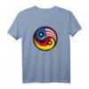 Deutschland & USA - Deutsch-Amerikanische Flagge Fahne T-Shirt für Doppelstaatsbürger, interkulturelle Partnerschaften und multikulturelle Familien