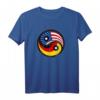 Deutschland & USA - Deutsch-Amerikanische Flagge Fahne T-Shirt für Doppelstaatsbürger, interkulturelle Partnerschaften und multikulturelle Familien