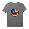 Deutschland & USA - Deutsch-Amerikanische Flagge Fahne T-Shirt für Doppelstaatsbürger, interkulturelle Partnerschaften und multikulturelle Familien