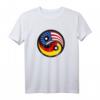 Deutschland & USA - Deutsch-Amerikanische Flagge Fahne T-Shirt für Doppelstaatsbürger, interkulturelle Partnerschaften und multikulturelle Familien
