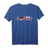 Deutschland und England Flaggen T-Shirt – Doppelte Staatsbürgerschaft, Reise- oder Geschenkidee für Deutsch-Engländer