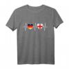 Deutschland und England Flaggen T-Shirt – Doppelte Staatsbürgerschaft, Reise- oder Geschenkidee für Deutsch-Engländer