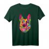 Buntes Pop-Art Deutscher Schäferhund-Porträt T-Shirt - Farbiges Tierdesign für Schäferhundliebhaber, Hunde Fans & Tierfreunde