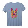 Buntes Pop-Art Deutscher Schäferhund-Porträt T-Shirt - Farbiges Tierdesign für Schäferhundliebhaber, Hunde Fans & Tierfreunde