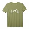 English Pointer T-Shirt mit Herzschlagmotiv für Hundeliebhaber - Klassisch geschnitten, doppelt genähter Saum