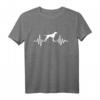 English Pointer T-Shirt mit Herzschlagmotiv für Hundeliebhaber - Klassisch geschnitten, doppelt genähter Saum