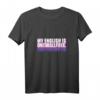 Damen MY ENGLISH IS ONEWALLFREE T-Shirt mit V-Ausschnitt - Lustiges Denglisch Englisch Lehrer Sprüche Geschenk für Lehrer mit Humor