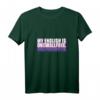 Damen MY ENGLISH IS ONEWALLFREE T-Shirt mit V-Ausschnitt - Lustiges Denglisch Englisch Lehrer Sprüche Geschenk für Lehrer mit Humor